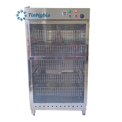 Tủ sấy bát inox 1 lớp nhỏ/nhỡ khay rổ