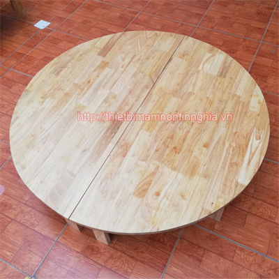 Bàn hoạt động hình tròn gỗ tự nhiên