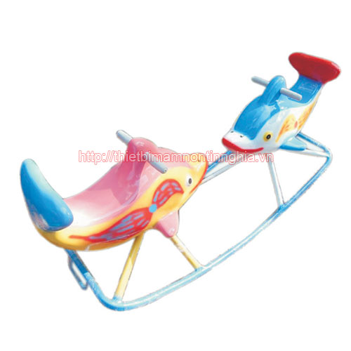 Bập bênh 2 con cá heo composite