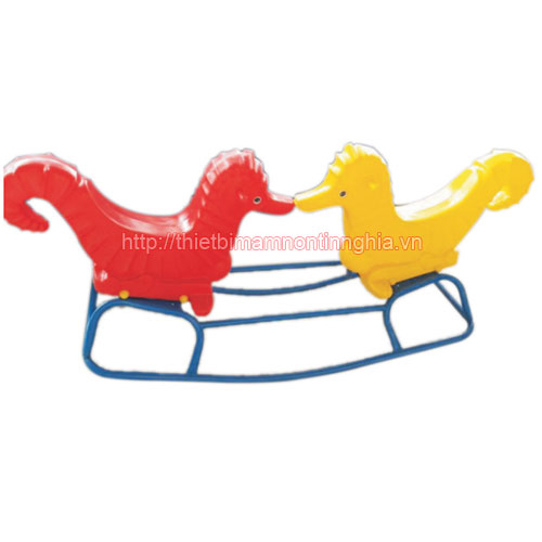 Bập bênh nhựa 2 con cá ngựa