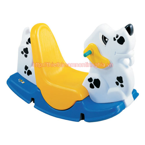Bập bênh nhựa con chó đốm