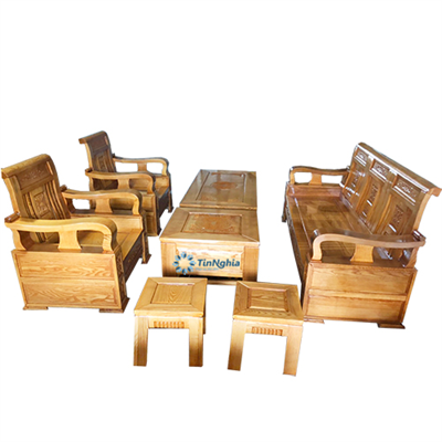 Bộ bàn ghế tiếp khách gỗ tự nhiên 1