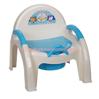 Bô có nắp đậy và ghế nhựa