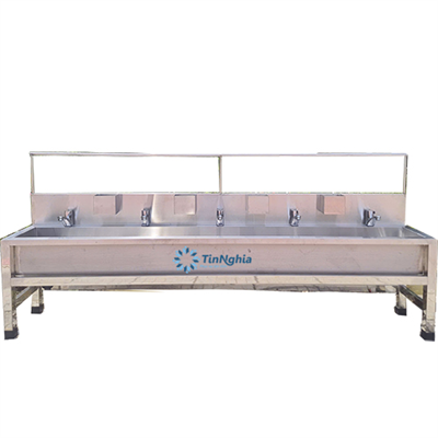 Bồn rửa tay inox 5 vòi