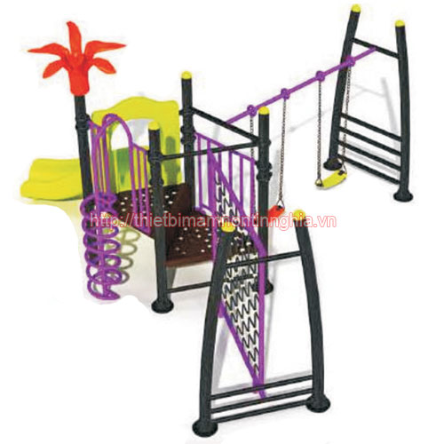 Cầu trượt xích đu thang leo đa năng