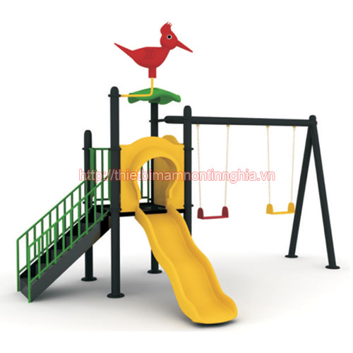Cầu trượt xích đu con chim