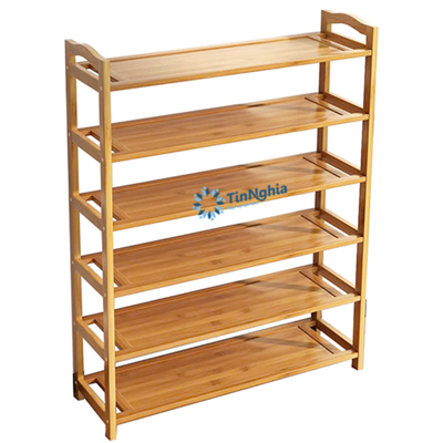 Giá để giầy dép 6 tầng gỗ thông 