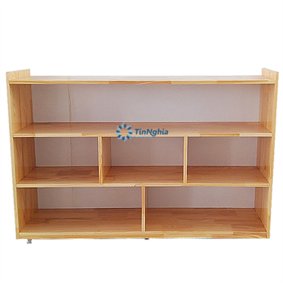 Giá đồ chơi 3 tầng 6 ô gỗ thông