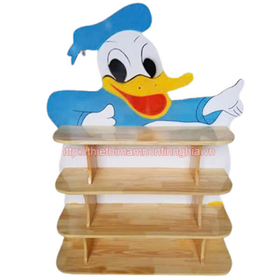 Giá đồ chơi vịt Donal gỗ thông