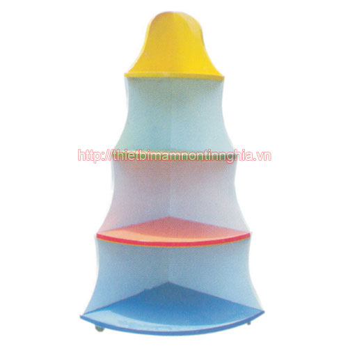 Giá đựng đồ chơi 4 tầng góc cây thông