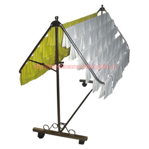Giá phơi khăn inox 2 mặt mái nhà