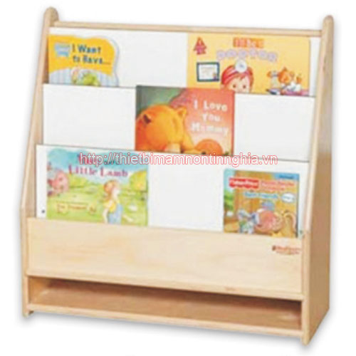 Giá sách 3 tầng 1 khoang gỗ thông