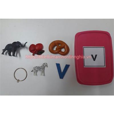 Giáo cụ Montessori bộ học phát âm chữ v