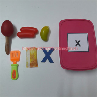 Giáo cụ Montessori bộ học phát âm chữ x