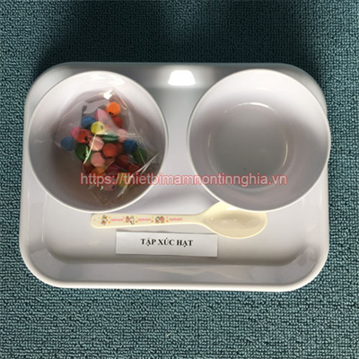 montessori bộ xúc hạt bằng thìa nhỏ