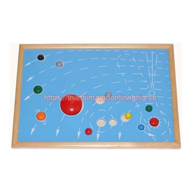 Giáo cụ Montessori ghép hình 9 hành tinh trong hệ mặt trời