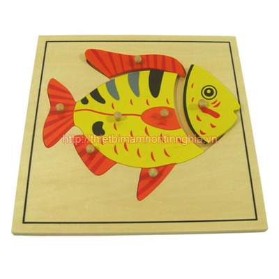 Giáo cụ Montessori miếng ghép hình con cá