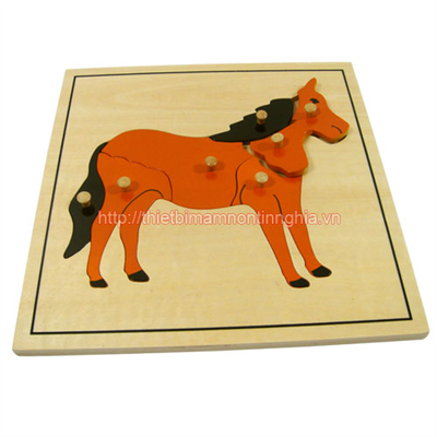 Giáo cụ Montessori miếng ghép hình con ngựa