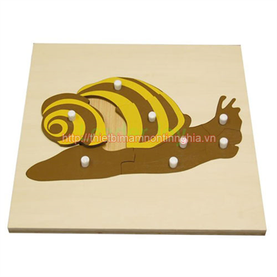 Giáo cụ Montessori miếng ghép hình con ốc sên