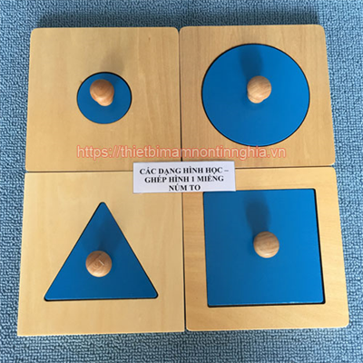 Giáo cụ Montessori miếng ghép các dạng hình học cơ bản