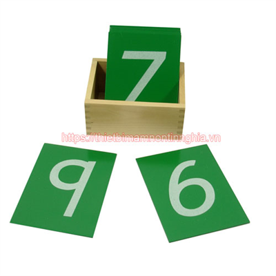 Giáo cụ Montessori thẻ số nhẩm từ 0 đến 9