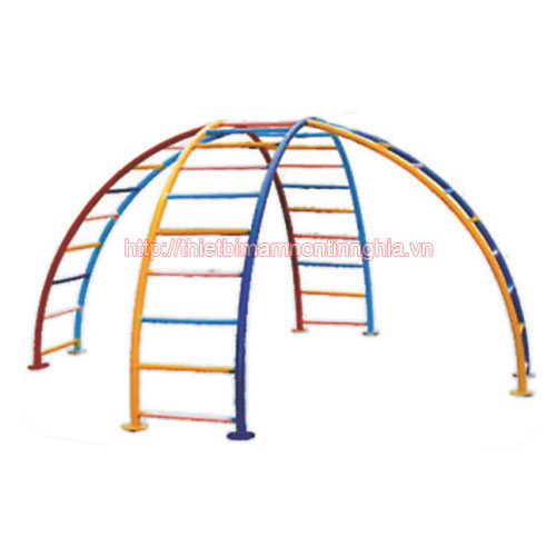Thang leo mầm non cầu vồng đôi