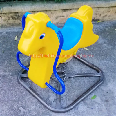 Thú nhún lò xo con ngựa có yên