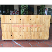 Tủ để đồ cá nhân 3 hàng 15 ô gỗ thông