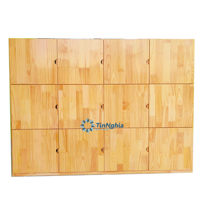 Tủ tư trang 12 ô gỗ thông