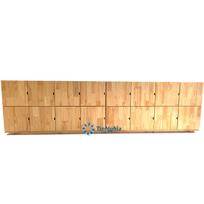 Tủ tư trang 16 ô gỗ thông