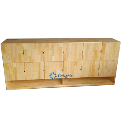 Tủ tư trang 12 ô gỗ thông 1 tầng để dép