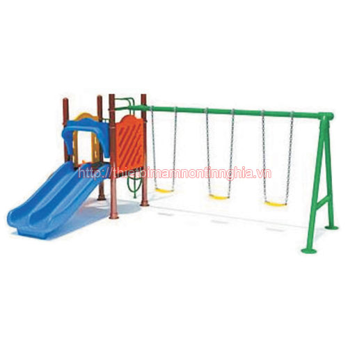 Xích đu cầu trượt kép