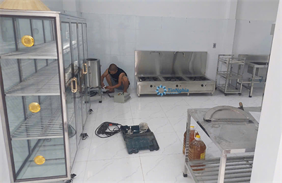 Setup lắp đặt thiết bị bếp trường mầm non tại Triệu Sơn, Thanh Hóa